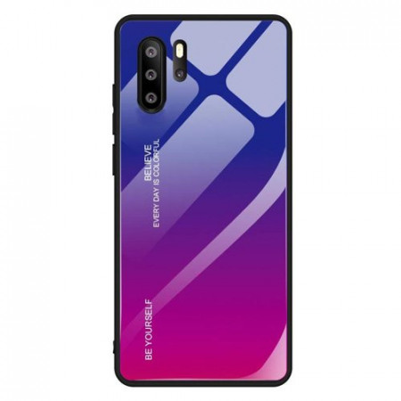 Husa Huawei P30 PRO-Gradient Glass Durable Cover din sticla securizata 9H -Pink Blue