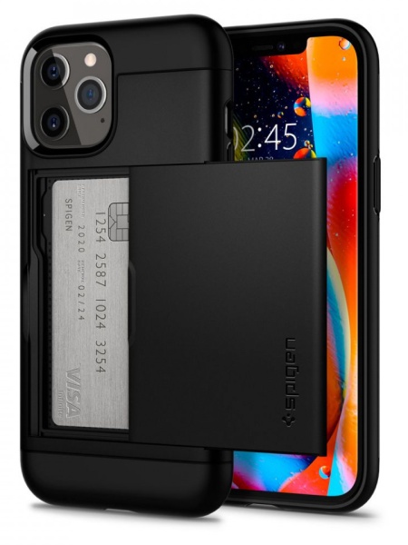 Husa Iphone 12 Pro Max -Spigen Slim Armor CS Neagra