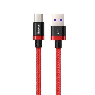 Cablu de date Baseus Purple Gold USB / USB-C Cable SuperCharge 40W- 2 M-Rosu