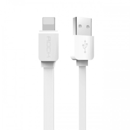 Cablu de date ROCK Lightning 1M Alb