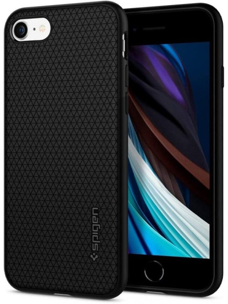 Husa Iphone SE 3(2022),SE 2 (2020) -Spigen Liquid Air- Negru mat