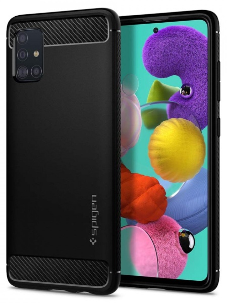 Husa Samsung Galaxy A71 - Spigen Rugged Armor -Neagra