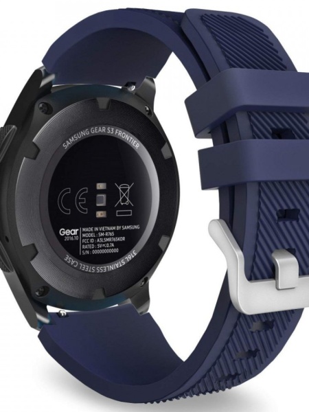 Curea Samsung Galaxy Watch 46MM-Tech Protect Smoothband-Midnight Blue