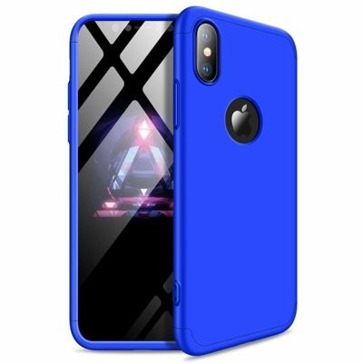 Husa Iphone XS MAX-GKK 360 Front and Back Case Full Body Cover -Albastra