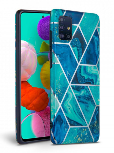 Husa Samsung Galaxy A51 -Tech Protect Marble-Blue