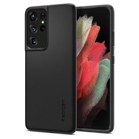 Husa Samsung Galaxy S21 Ultra- Spigen Thin Fit -Black