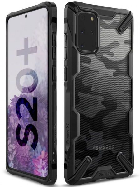 Husa Samsung Galaxy S20 Plus- Ringke Fusion X- Camo Black