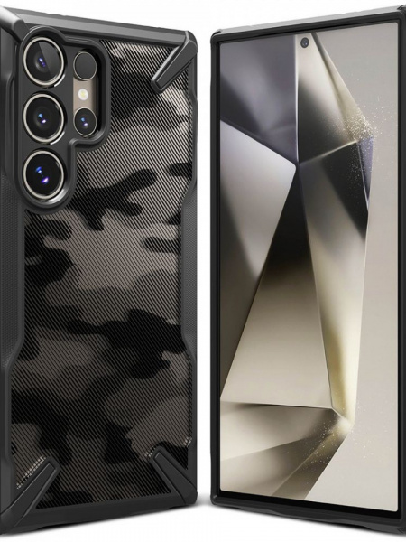 Husa Samsung Galaxy S24 Ultra - Ringke Fusion X- Camo Black