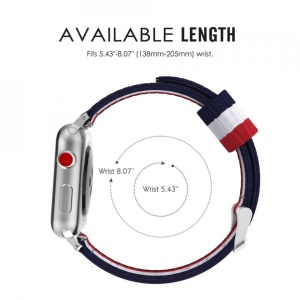 Curea Apple Watch 1 42MM-Tech Protect Welling- Navy/Red