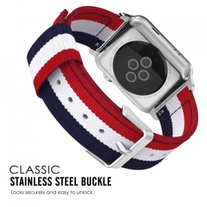 Curea Apple Watch 5 44MM-Tech Protect Welling- Navy/Red