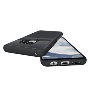 Husa cu spatele din sticlă securizata pentru Samsung S9-Gri