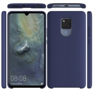 Husa Huawei Mate 20 - Silicone Case Soft Flexible Rubber Cover-Dark Blue