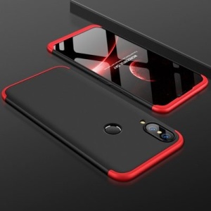 Husa Huawei P20Lite -GKK 360 Front and Back Case Full Body Cover -Negru cu Rosu