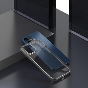 Husa Iphone 12 - Baseus Shining Case - rama Argintie
