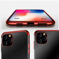 Husa Iphone 12 PRO MAX -Clear Color case gel-Margine rosie