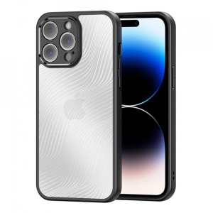 Husa iPhone 14 Pro Max Dux Ducis Aimo transparenta cu margini negre