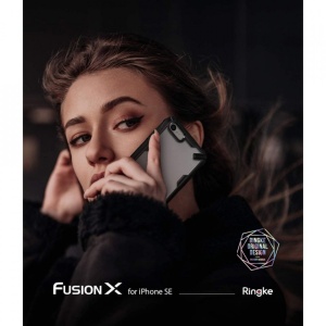 Husa Iphone SE 3 (2022)/SE 2 (2020)/7/8 - Ringke Fusion X- Black