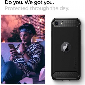 Husa Iphone SE 3 (2022)/SE 2 (2020)/7/8- Spigen Rugged Armor -Neagra