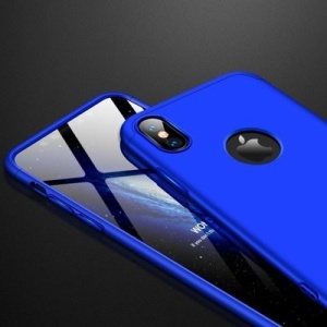 Husa Iphone XS MAX-GKK 360 Front and Back Case Full Body Cover -Albastra