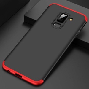 Husa Samsung Galaxy A6 Plus -GKK 360 Front and Back Case Full Body Cover - Negru cu rosu