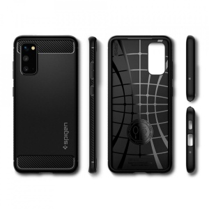 Husa Samsung Galaxy S20 - Spigen Rugged Armor -Neagra