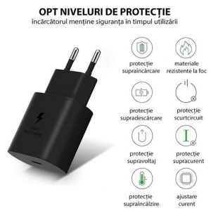 Incarcator de priza Samsung original Wall Charger Type-C Fast Charging, PD 25W- Blister