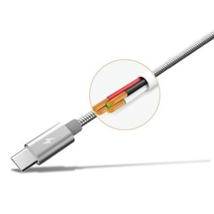 Cablu de date Remax Silver Serpent RC-080a -USB Type C -Negru-1 M
