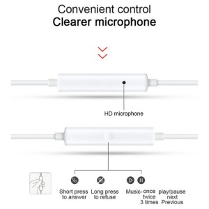 Casti cu fir originale Oppo - Stereo Earphones (MH147) cu microfon