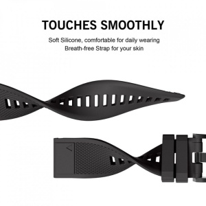 Curea Garmin Fenix 5X -Tech Protect Smooth-Neagra