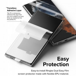 Folie protectie Samsung Galaxy S22 Ultra-Ringke Dual Easy x 2