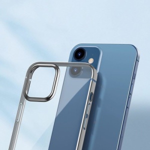 Husa Iphone 12 - Baseus Shining Case - rama Argintie