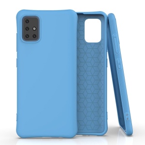 Husa Samsung Galaxy A51 -Soft Color Case flexible gel-albastra