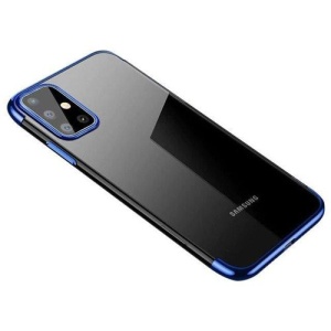 Husa Samsung Galaxy A72 4G/5G -Clear Color case gel-Margine albastra
