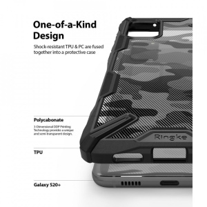 Husa Samsung Galaxy S20 Plus- Ringke Fusion X- Camo Black