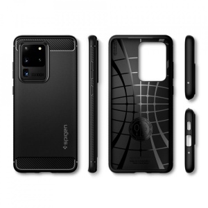 Husa Samsung Galaxy S20 Ultra - Spigen Rugged Armor -Neagra