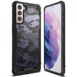 Husa Samsung Galaxy S21 Plus- Ringke Fusion X- Camo Black