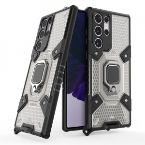 Husa Samsung Galaxy S22 Ultra - Honeycomb Armor- Black(Fumuriu)