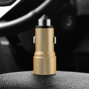 Incarcator Dudao Universal Car Charger 2x USB 2.4A golden