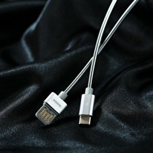 Cablu de date Remax Silver Serpent RC-080a -USB Type C -Negru-1 M