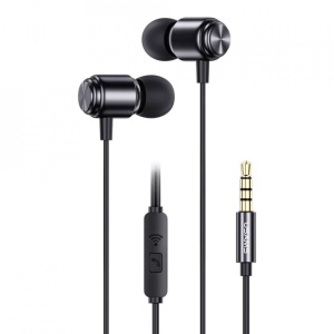 Casti audio in ear cu fir si microfon ,1.2m Usams EP44 culoare neagra