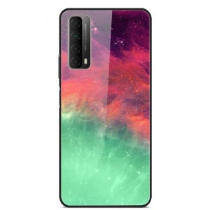 Husa Huawei P Smart 2021- Printing Glass - Green And Red