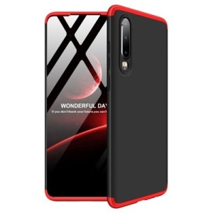 Husa Huawei P30 -GKK 360 Front and Back Case Full Body Cover -Negru cu Rosu