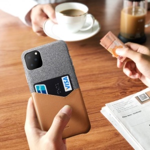 Husa Iphone 11 PRO -ESR Metro Wallet-Maro cu gri