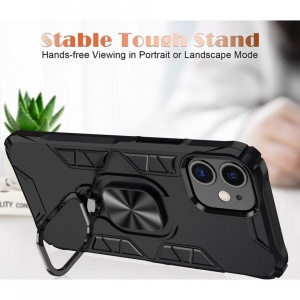 Husa Iphone 12 PRO MAX- Kickstand Metal TPU Case