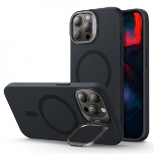 Husa iPhone 15 Pro ESR Cloud Soft HaloLock Kickstand neagra