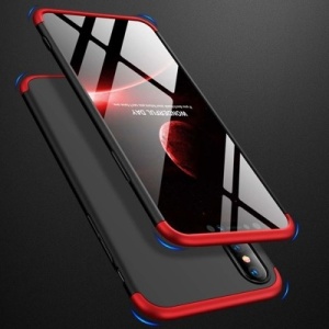 Husa Iphone XR-GKK 360 Front and Back Case Full Body Cover -Negru cu Rosu