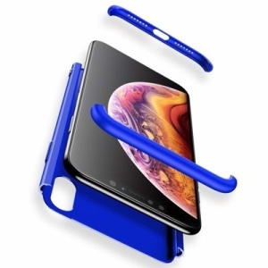 Husa Iphone XS MAX-GKK 360 Front and Back Case Full Body Cover -Albastra