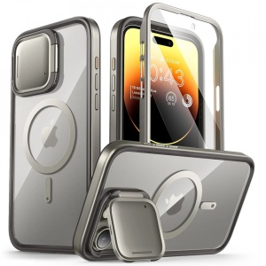 Husa pentru iPhone 15 Pro Max i-Blason Shield Mag Case Titan Gray
