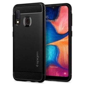 Husa Samsung Galaxy A20e -Spigen Rugged Armor Matte Black