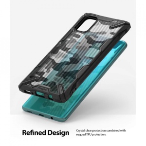 Husa Samsung Galaxy A71 - Ringke Fusion X- Camo Black
